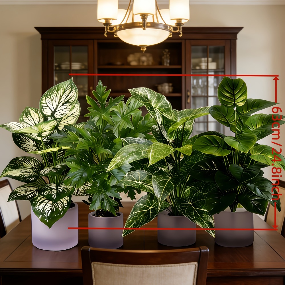 Набор из 4 искусственных расте – обзор и цена Dracaena Marginata